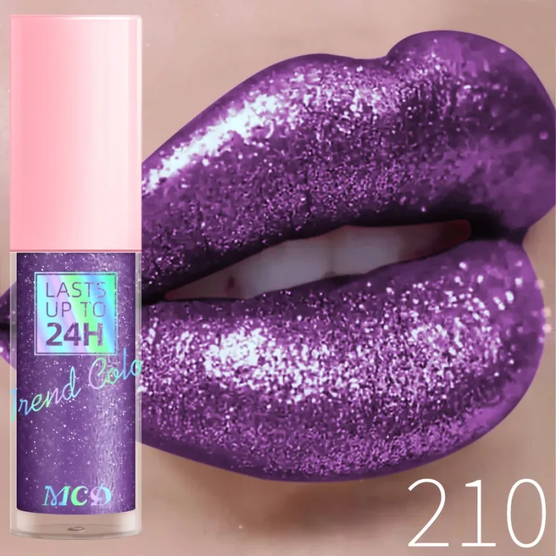 18 Colors Diamonds Glitter Lip Gloss Long Lasting Waterproof Liquid Lipstick Pearl Shining Lip Color Sparking Lip Makeup Women — image 19