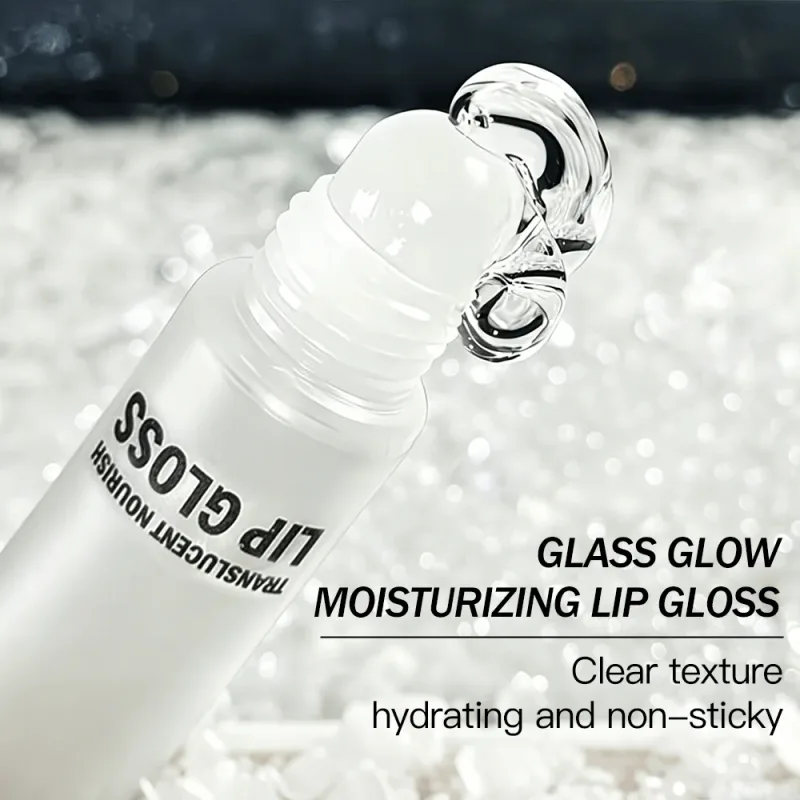 Clear Nourishing Lip Gloss Hydrating Lip Balm for Dry Lips Long Lasting Glass Shine Finish Glossy Lip Makeup Wear Alone — image 3