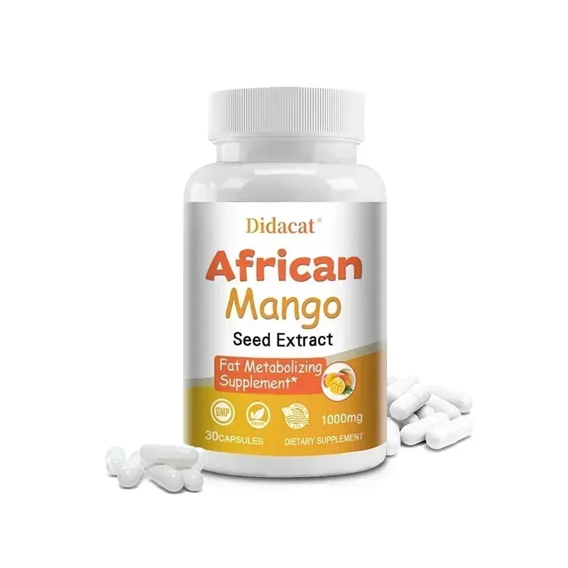 African Mango Capsules - Powerful Metabolism Appetite Suppressant Immune System Health Fat Burning Capsules Non-GMO