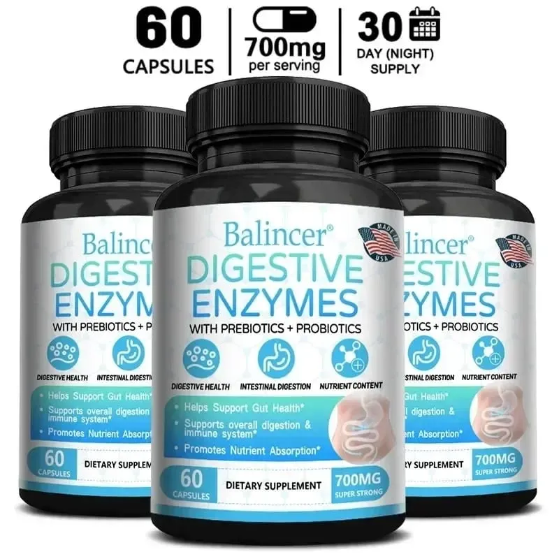 Organic Digestive Enzyme Probiotic Capsules Prebiotic Nutrition Digestion and Gut Health Immunity Suitable for Adults and Men — image 8