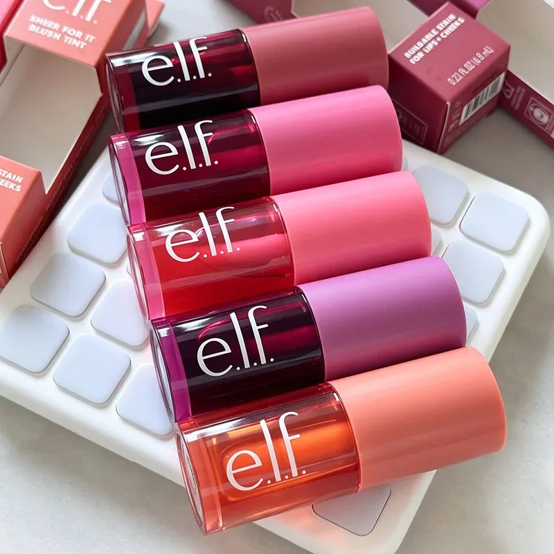 New Elf 8 χρωμάτων Lip Gloss & Πολύχρωμο ρουζ σε πούδρα λεπτής υφής Ελαφρύ Ενυδατικό Θρεπτικό Lip Balm Care Cosmetics