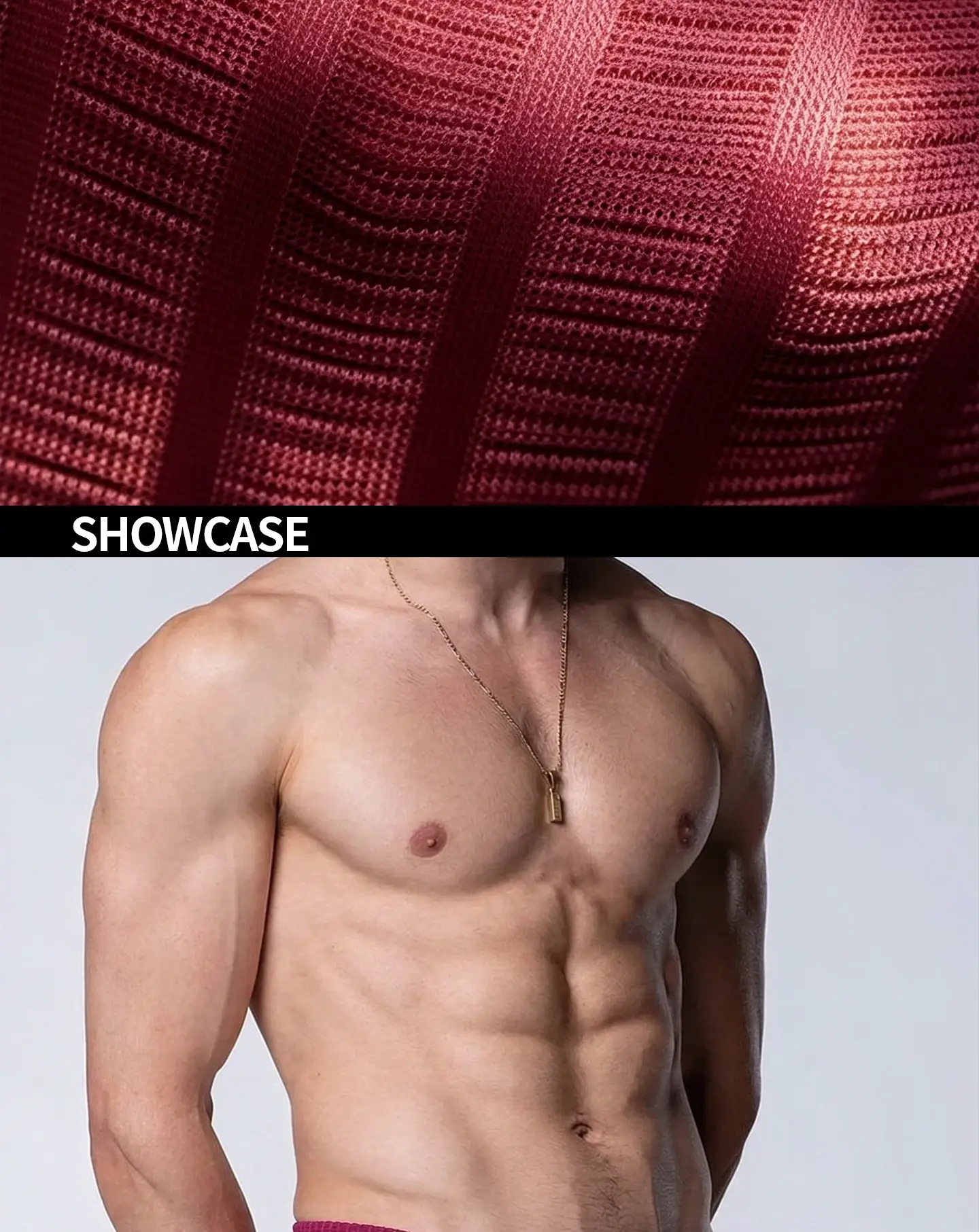 Men's Low‑Rise Briefs, Vertical Striped Sheer Mesh Underwear, Nylon Elastane Stretch Pouch Underpants for Daily Wear