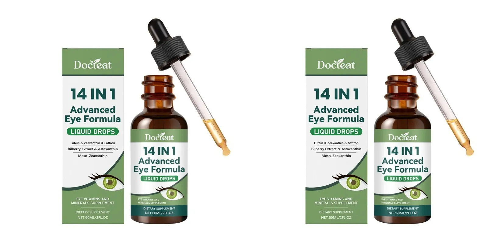 14 σε 1 Eye Formula Liquid Drops – Lutein Zeaxanthin Saffron Astaxanthin Advanced Visual Support Antioxidant Blend 60ml — image 9