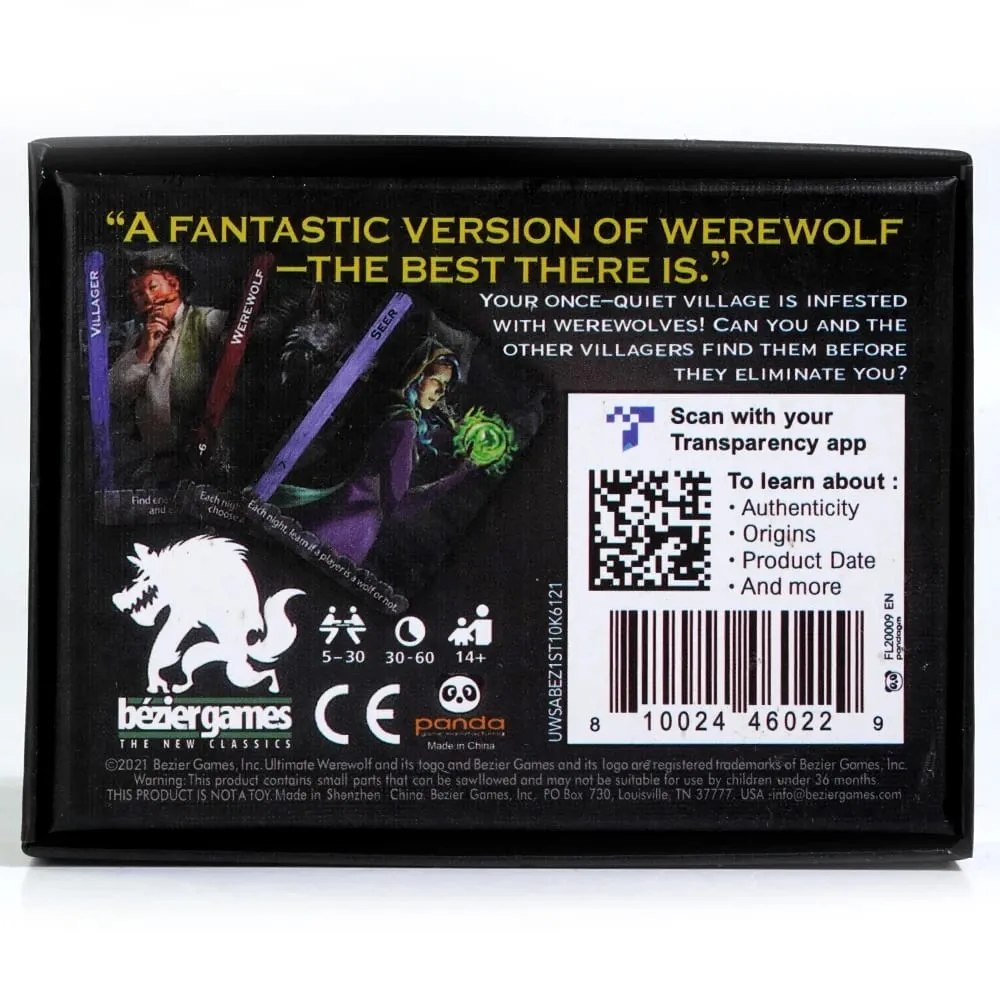 Ultimate Werewolf Revised Edition Card Game 14 Unique Roles On 34 Role Cards Διατηρεί τα παιχνίδια φρέσκα και συναρπαστικό παιχνίδι Werewolf Party — image 5