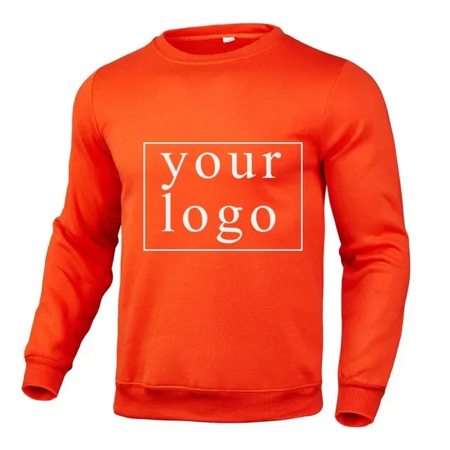 Votre propre conception Logo/image de marque personnalisé partout hommes femmes bricolage col rond à manches longues pull à capuche mode nouveau