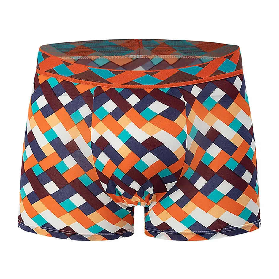 4/5 peça masculino colorido estampado moda casual boxer shorts solto e confortável roupa interior de grandes dimensões shorts de cintura elástica