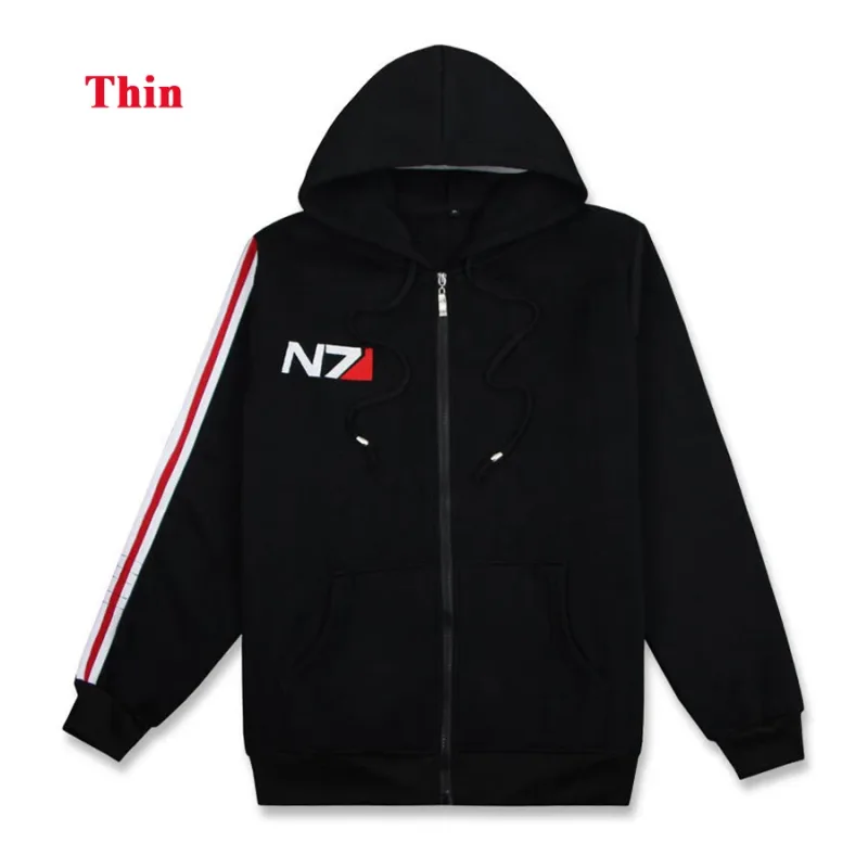 Spiel Mass Effect N7 Hoodie Unisex Sweatshirt Jacke bestickt Reißverschluss Hoodies Männer Frauen Mantel N7 T-Shirt Streetwear — image 8