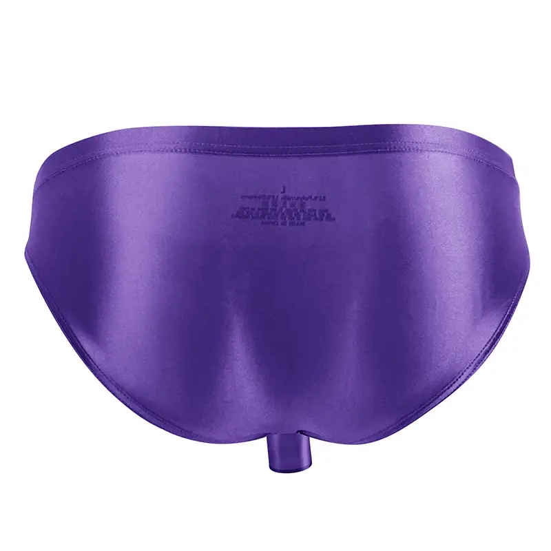 High Elastic Bikini Briefs gay Men's glossy underwear open Pouch Panties Men Smooth gay underwear