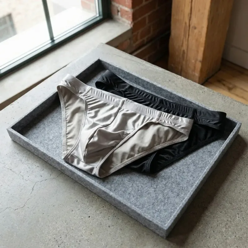 Breathable Low Waist Men Thin Panties Male Lingerie Underpants Men's Underwear Simple Ice Cool Briefs Summer — image 4