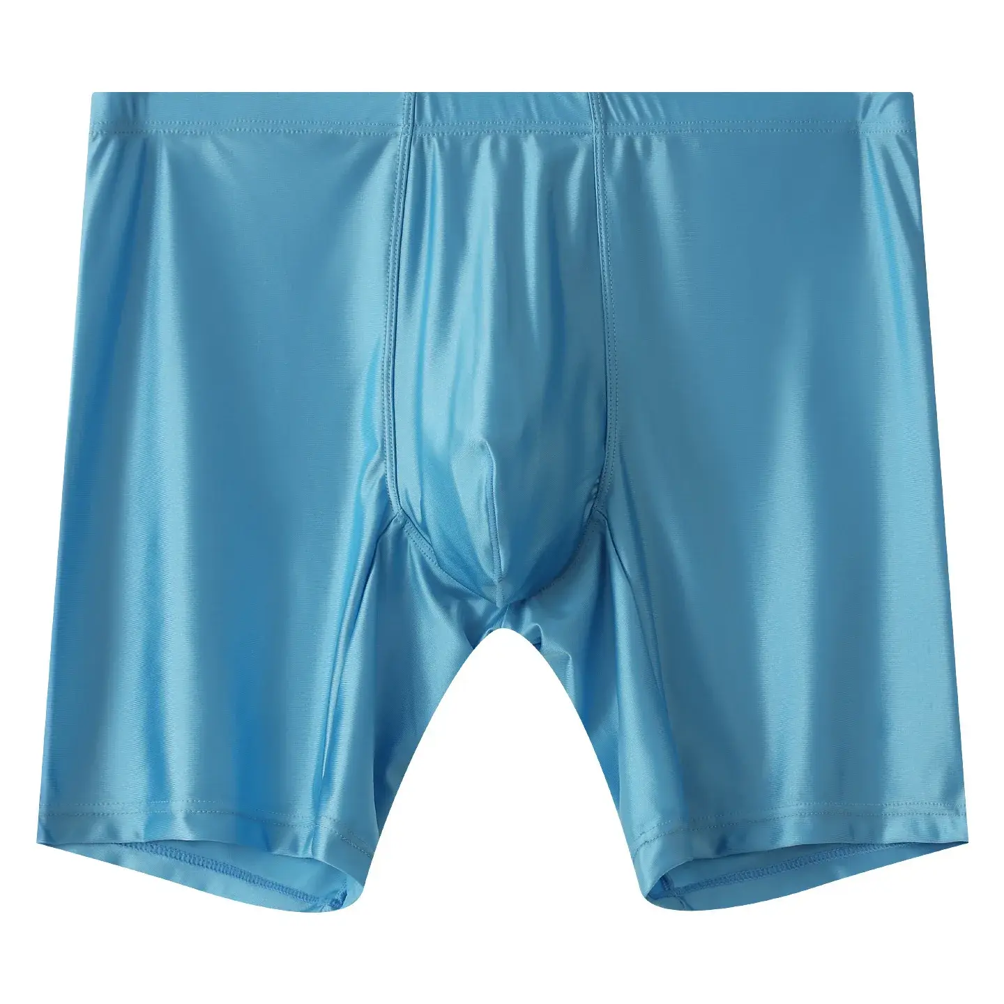 Mens Underwear Boxers Man Solid Slim Ice Silk Extended Leg Boxer Shorts Ropa Middle Waist Sports Panties Male Underpants M-XXL — image 5