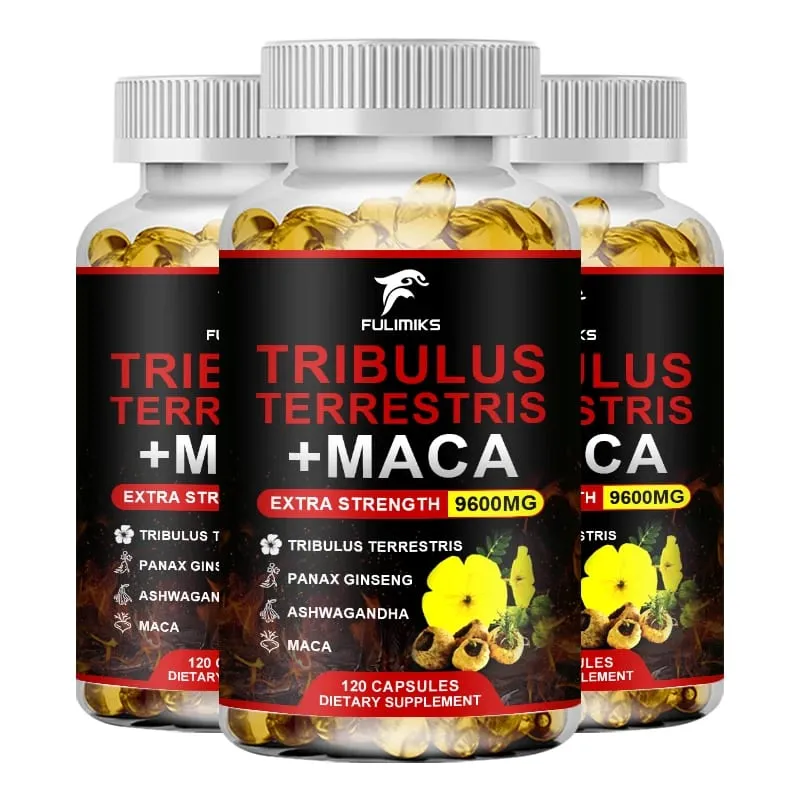 Tribulus Terrestris + Maca Capsules 9600MG with Ginseng & Ashwagandha Supports Energy Stamina & Muscle Performance