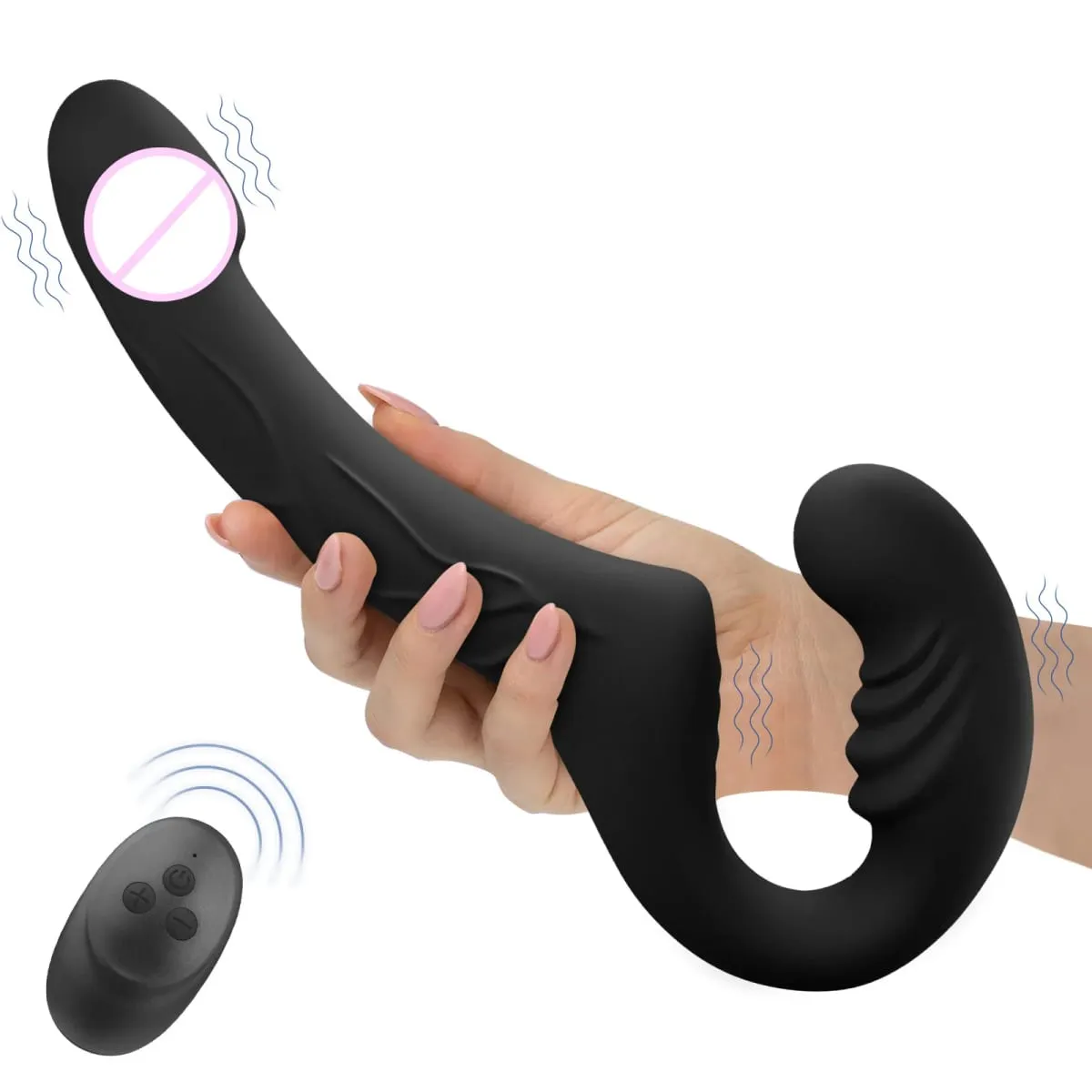 6 Inch & 4 Inch Strap On Double Sided Dildo 10 Strong Vibrating Anal Clitoral G Spot Vibrator Pegging & Lesbian Sex Toys — image 6