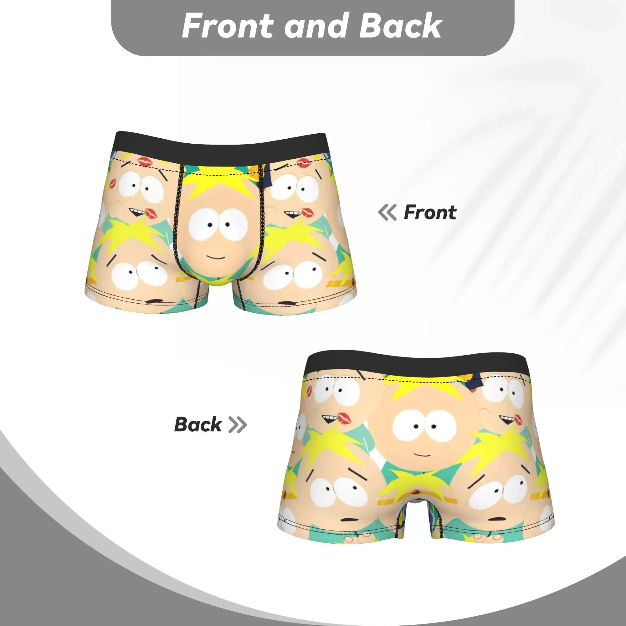 Men South Cartoon Park Butters Stotch Collage Long Underwear Hot Boxer Briefs Shorts Panties Male Soft Underpants M-XXL — image 4