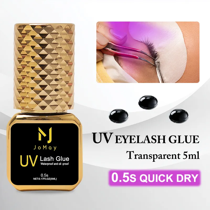 0.5Sec Eyelash Extension Glue Black Fast Dry UV Lashes Glue Black Eyelash Glue Lash Remover For UV Eyelash Extension