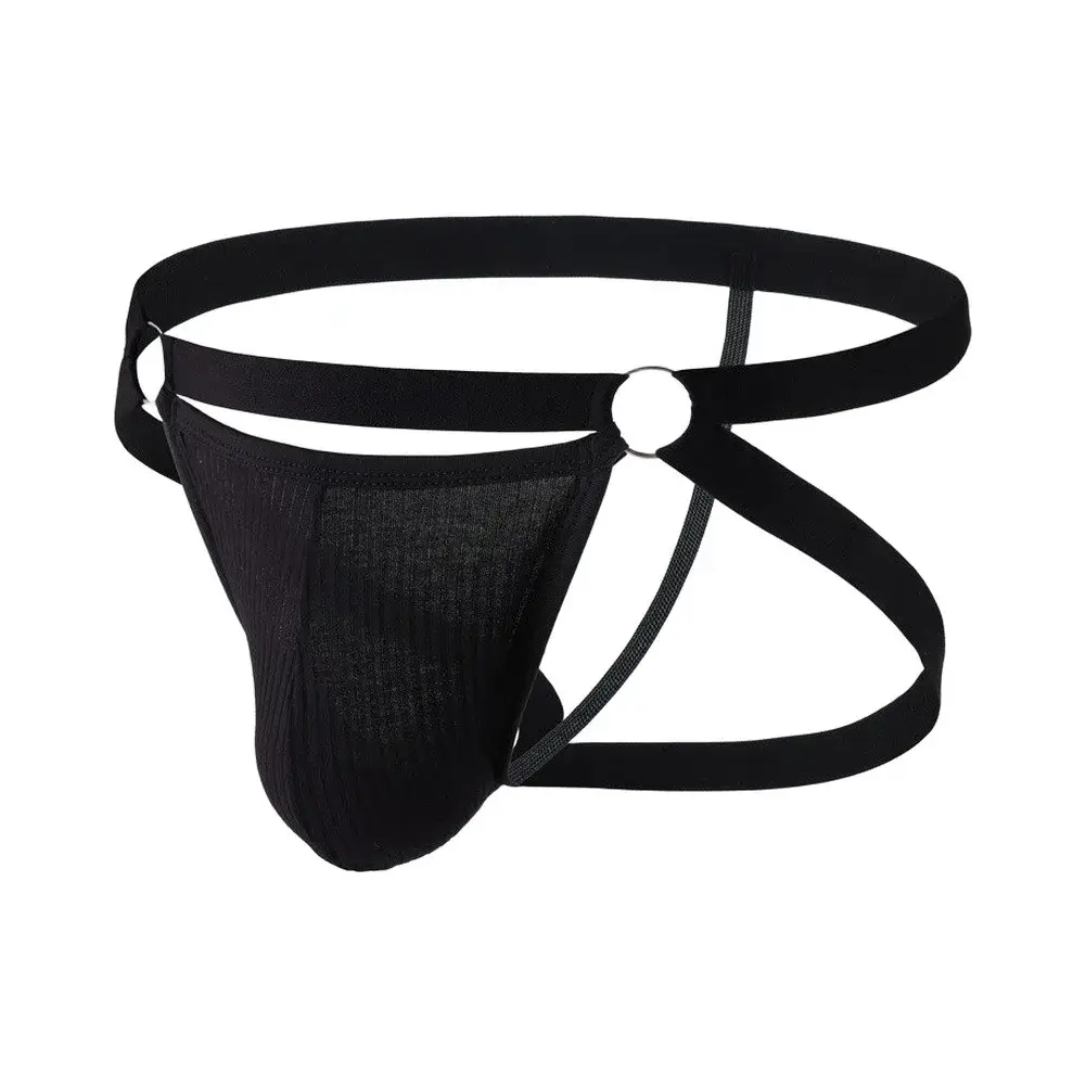 Mens Jockstrap Underwear Low Waist Breathable Athletic Supporter Jock Straps Underpants Gay Male Hollow Back Lingerie