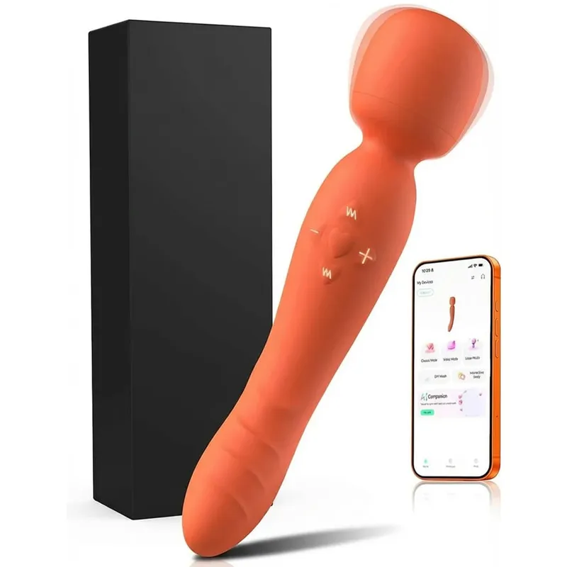 Smart APP שלט אלחוטי AV שרביט קסם רטט רב עוצמה G Spot Clit מגרה צעצוע מין נשים USB נטענת עמיד למים למבוגרים