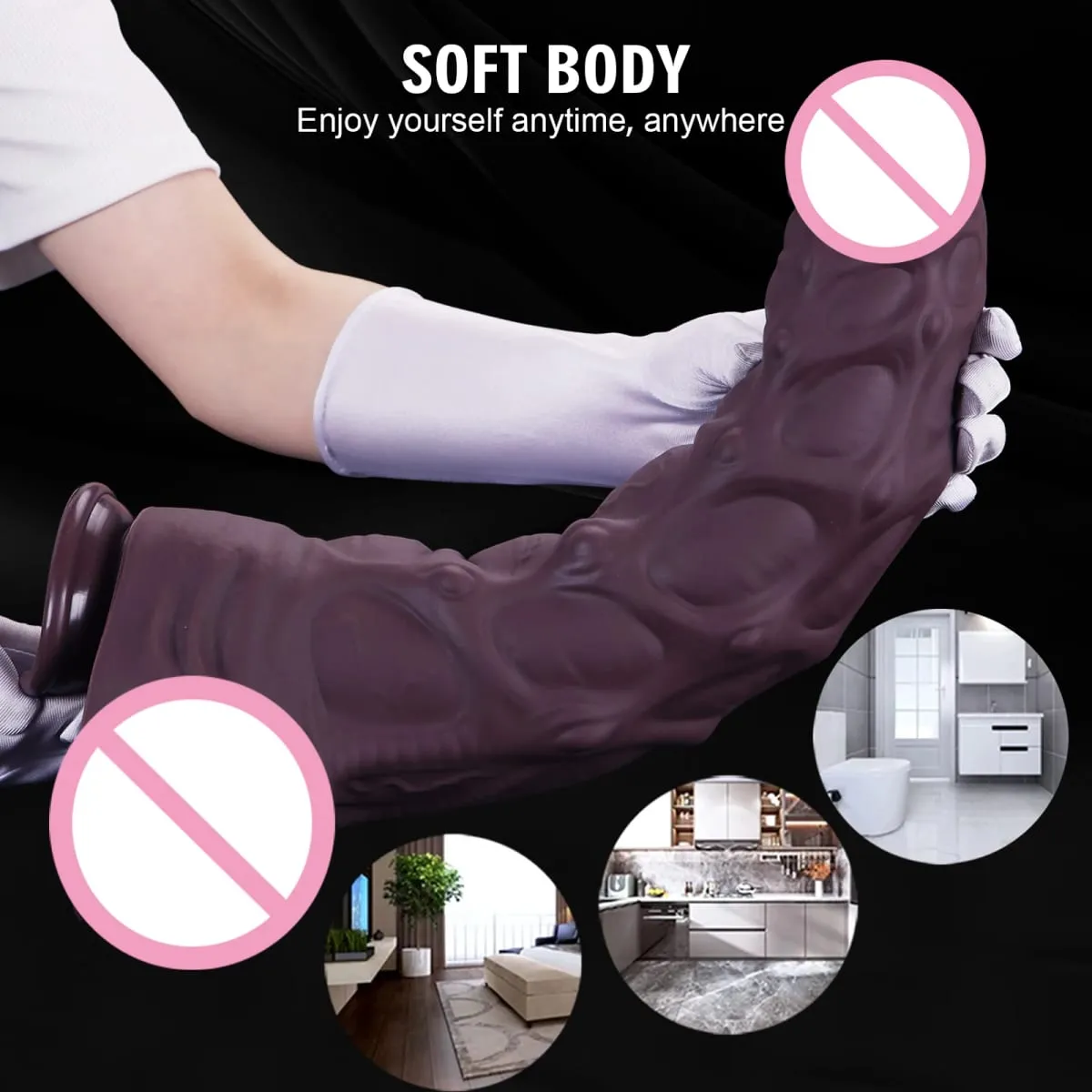 Ultra large and thick Realistic Dildo Anal Plug Horse Penis Long Butt Plug Anus Expansion Stimulator Anal Sex Toys for Woman Men — image 5