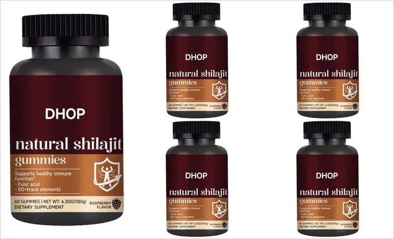 Shilajit Gummies 60 Gummies Συμπλήρωμα ορυκτών Himalayan με Fulvic Humic Acid Zinc Selenium Magnesium for Immunity Energy
