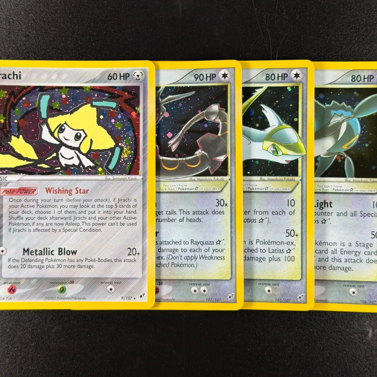 Κάρτες μεσολάβησης Pocket EX Deoxys Crobat Jirachi Latios Sharpedo Salamence Hariyama Deoxys Rayquaza Cosmos Holo Gold Star UR — image 4