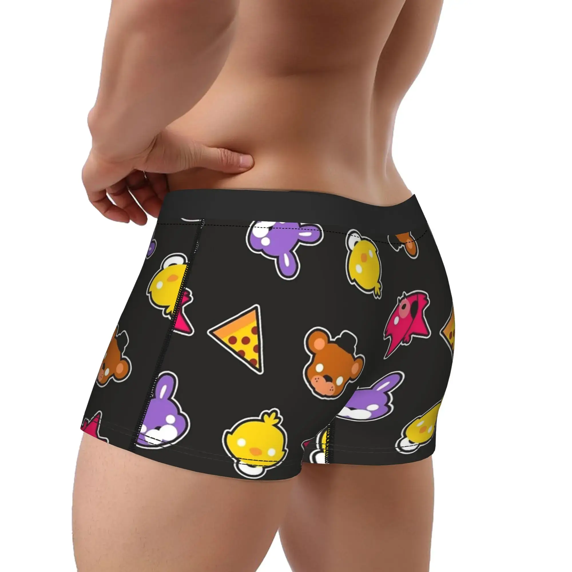 Man FNAF At Freddys Long Underwear Fashion Boxer Briefs Shorts Panties Male Soft Underpants