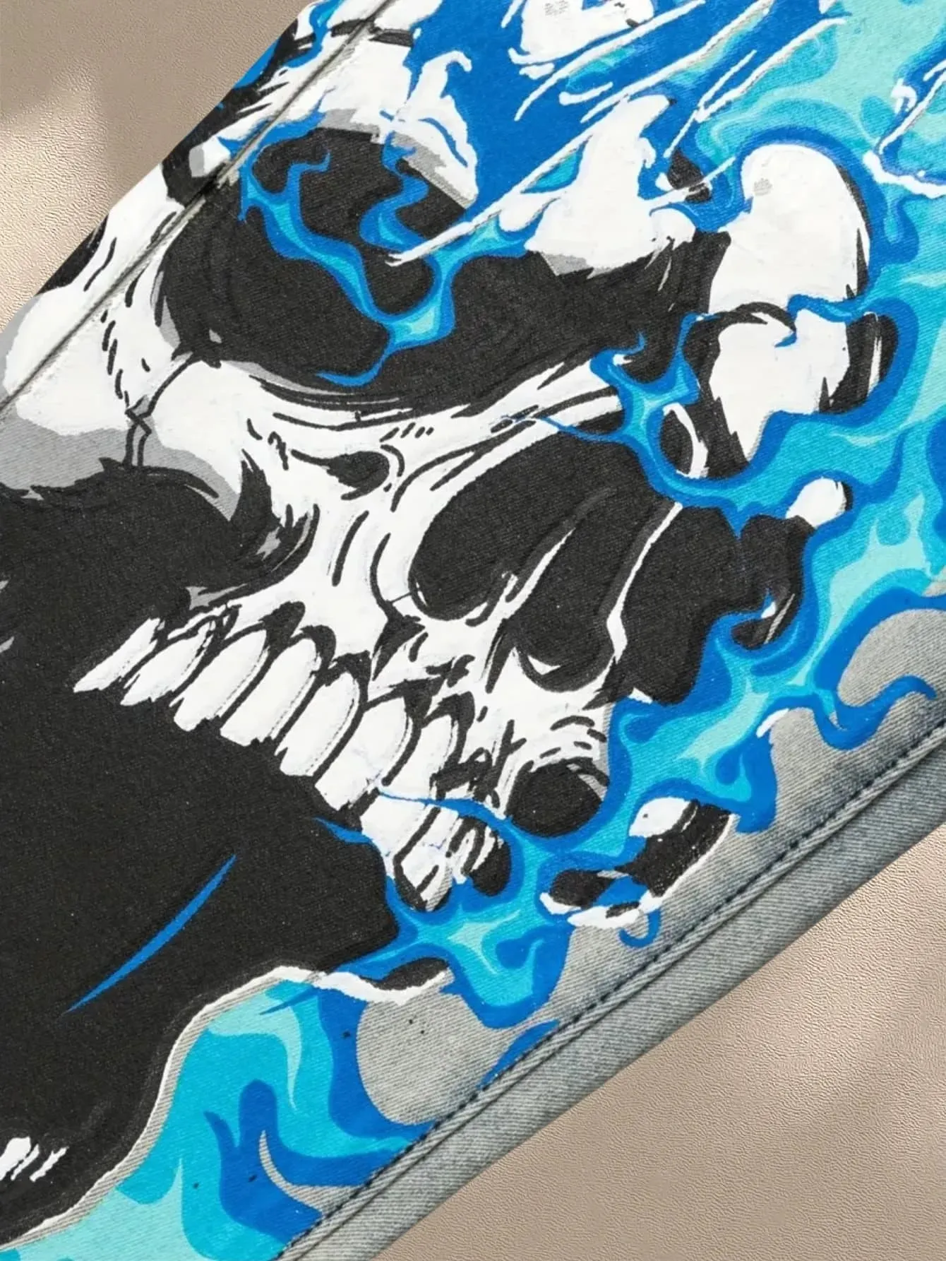 Ανδρικά τζιν τζιν Y2K Trendy Print Expresses Personal Style Ελαστικό και αναπνεύσιμο ύφασμα με τις καλύτερες πωλήσεις με δωρεάν αποστολή — image 4