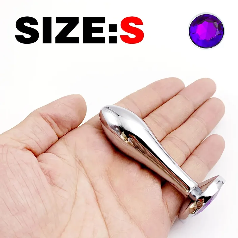 1 db fém csepp anális dugó három méretben Jewel Base G-Point masszázs felnőtt öröm szexjáték a szexuális wellnessért