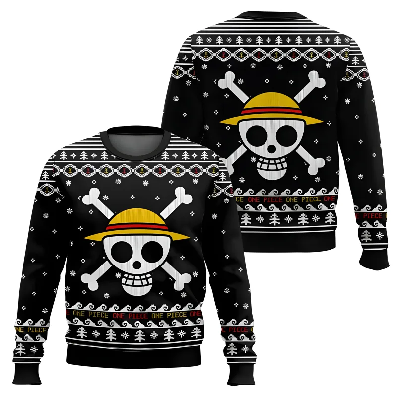 Fantasi gergaji mesin Natal Karnaval Sweter Uniseks Sweter Santa Klaus Sweter 3D Pakaian Premium Musim Gugur dan Musim Dingin