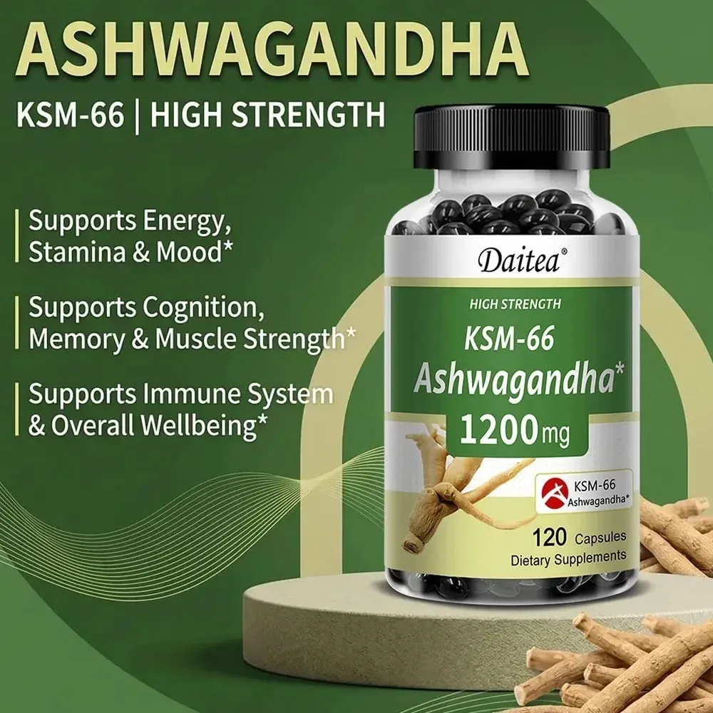 Organic KSM-66 Ashwagandha Root Extract Stress Relief Mood Support & Natural Immune Boost Sleep Health — image 3