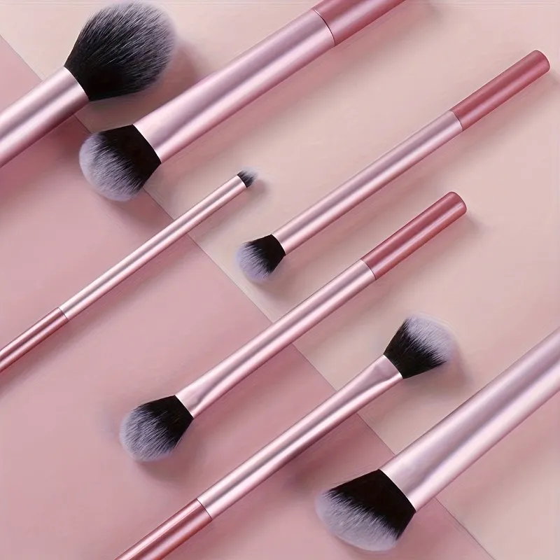 Bộ Cọ Trang Điểm Chuyên Nghiệp 7 Chiếc-Cọ Trang Điểm Tóc Tổng Hợp Mềm Cao Cấp Kem Nền Má Hồng Phấn Mắt Dụng Cụ Trang Điểm Mỹ Phẩm
