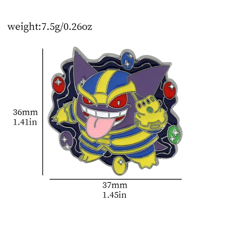 Gengar Rajzfilm brossok Anime Zománcos hajtókátűk hátizsákhoz Kiegészítők Rajongók Gyűjtemény Bross Ajándékok