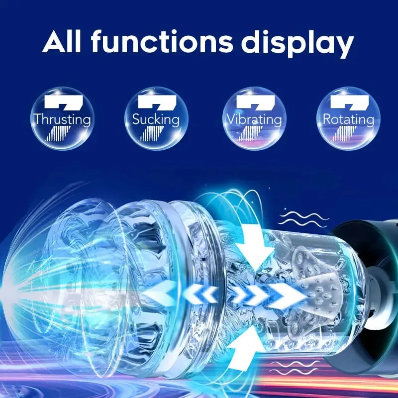 Automatic Male Masturbator Cup Pocket Pussy Stroker with 3 Pump 7 Thrusting Rotating Vibrating Sucking Sex Machines Sex toys Men