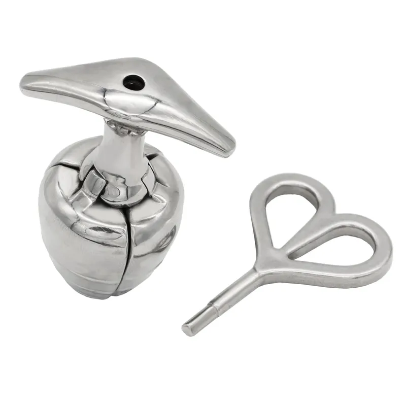 Happygo Newest Wide Opening Stainless Steel Vaginal Anal Dilator Openable Anal Plugs Heavy Anus Beads Lock Anal Sex Toys