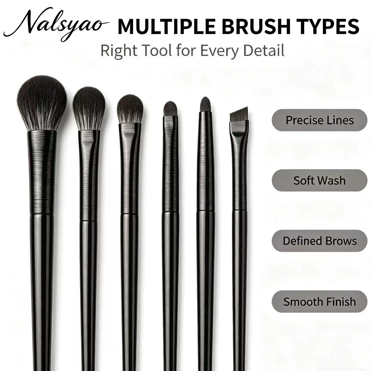 Eyes Cosmetic Blending Detail Make Up Tools Natural Eye Smink Ecsetek Szemhéjpúder Ecset Szemöldök Kontúr Szemceruza Ecset Női — image 3