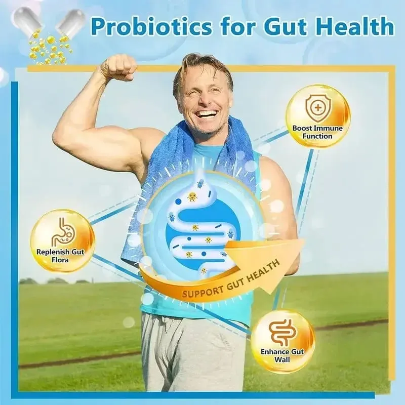 Organic Digestive Enzyme Probiotic Capsules Prebiotic Nutrition Digestion and Gut Health Immunity Suitable for Adults and Men — image 2