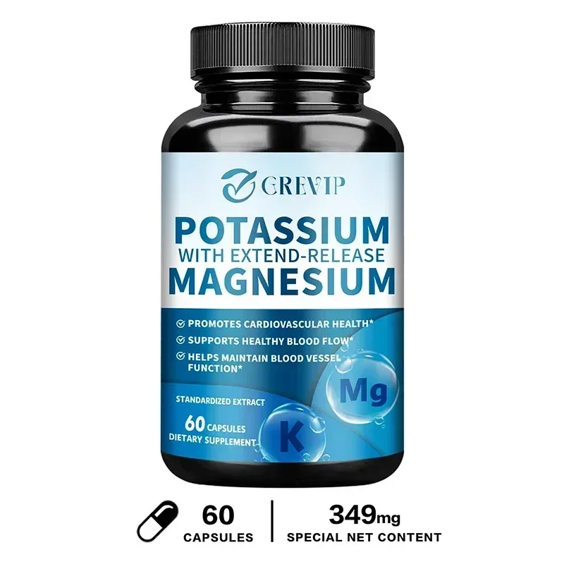 Potassium Magnesium - Improve Sleep Quality Reduces Fatigue and Headaches Benefits Bone and Heart Health Immune System
