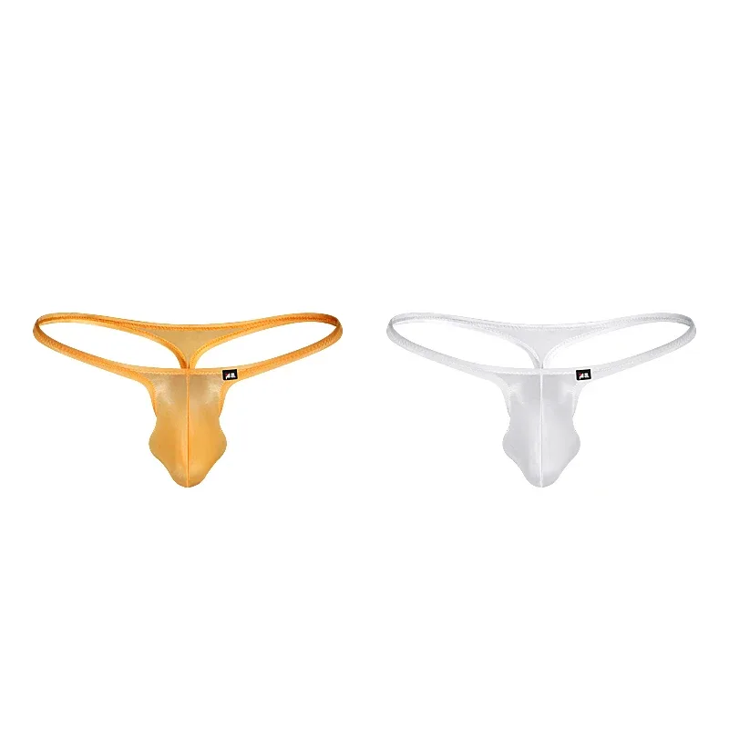 Men's Underwear Japanese Style Ultra-Thin Ice Silk Thong Low Waist Elastic Comfortable T-Back