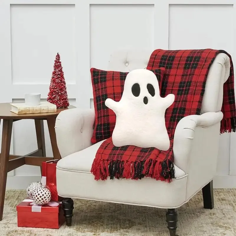 Szellem kitömött állat Halloween szellem baba játék kitömött plüss puha rajzfilm kitömött állatok Szellem Vicces otthoni dekoratív plüssjáték