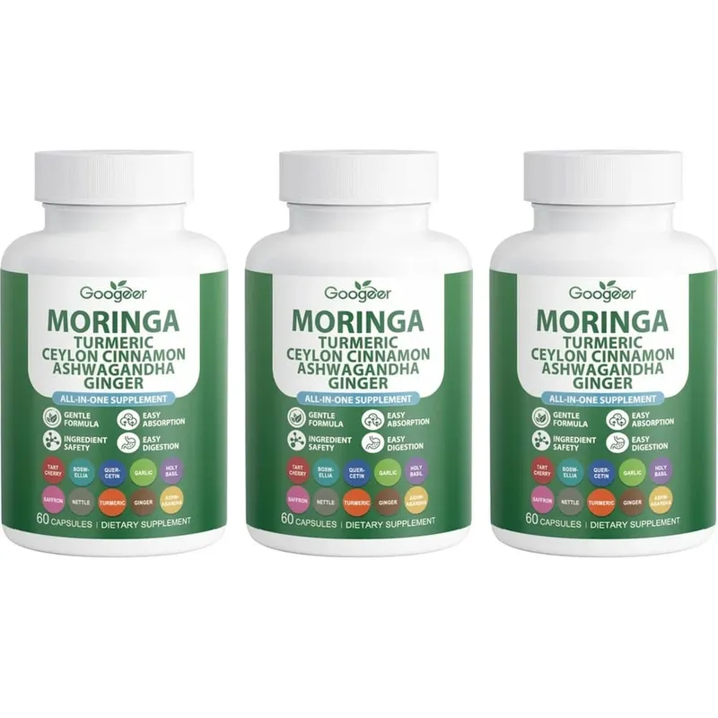 Googeer Moringa Kurkuma Capsules Alles-in-één voor gewrichtsgezondheidsondersteuning met Ashwagandha Gember en Ceylon Kaneel 60 Capsules — image 9