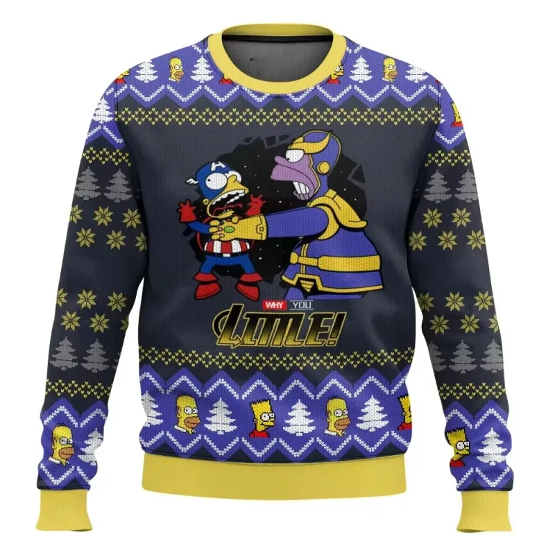 outono e inverno de volta ao futures suéteres feios de Natal, camisas de anime de desenho animato per homens e mulheres, roupas