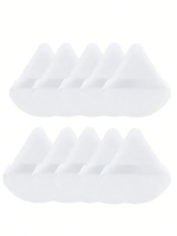 10 τμχ Triangle Velvet Powder Puff Pizza Flours Mini Face Makeup Sponge Cosmetics Ελαφρύ εργαλείο μακιγιάζ που πλένεται