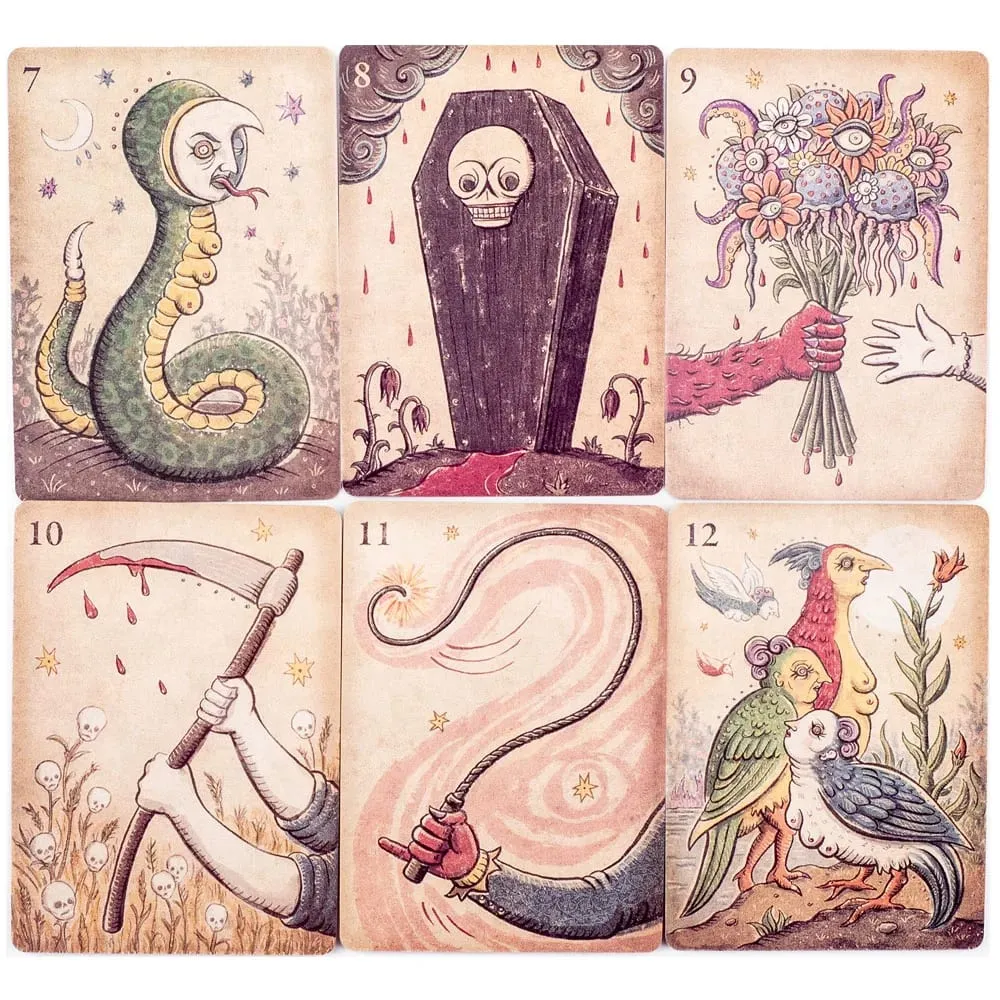 36 יחידות Lenormand Della Luna קלפי שולחן טארוט של משחקי קבוצה למסיבות סט אורקל ודיבינציה 7.3*10.2 ס"מ