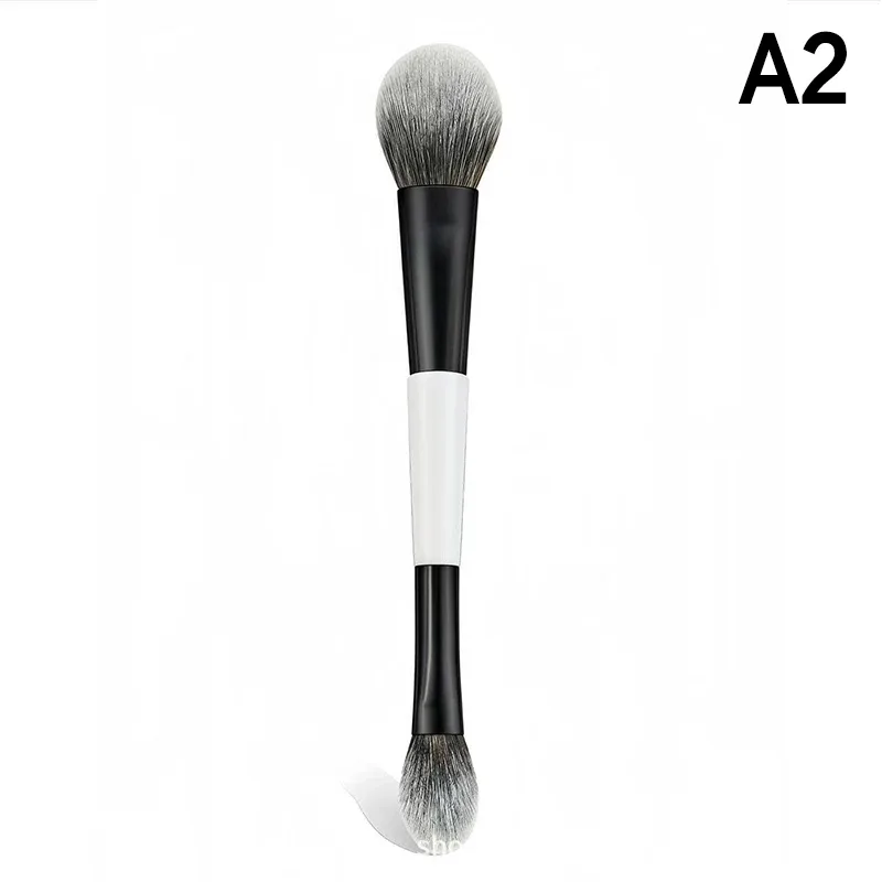 ✦ Kuas Wajah Alas Bedak Ujung Ganda Kuas Rias Kontur Perona Pipi Bedak Ujung Ganda dan Concealer Eyeshadow
