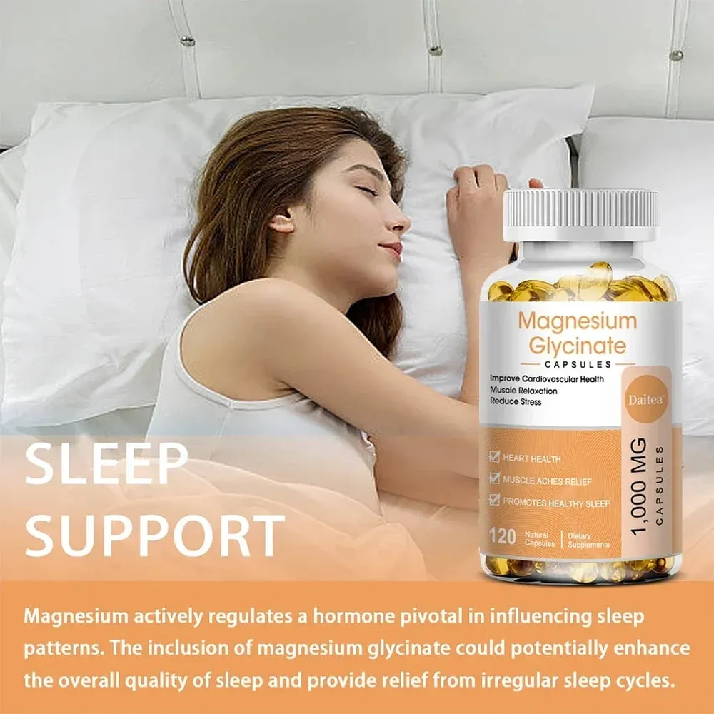 Magnesium Glycinate Capsules - Helps with Stress Muscle Sleep Joints Bones Immune and Cardiovascular Health — image 5