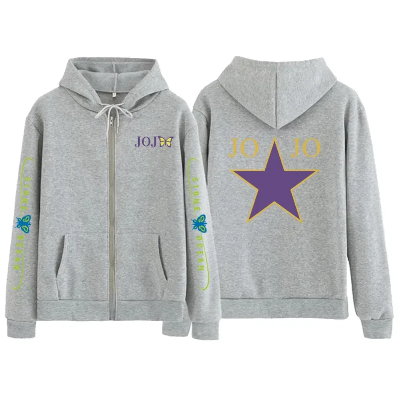 Anime Jojo's Bizarre Adventure Stone Ocean papillon sweat à capuche ample unisexe Style Anime sweat à capuche automne printemps haut sweat-shirt