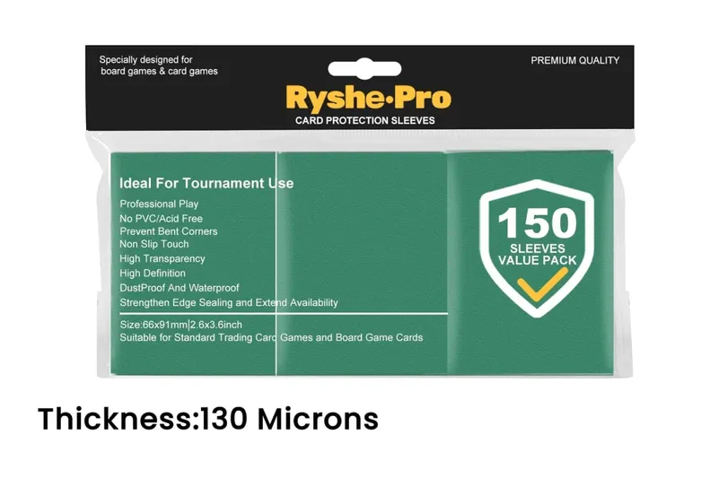 150Pcs Premium Card Sleeves 2,6"x3,6" συμβατές με κάρτες συναλλαγών τυπικού μεγέθους για MTG Pokemon TCG Baseball Card Sport Card — image 23