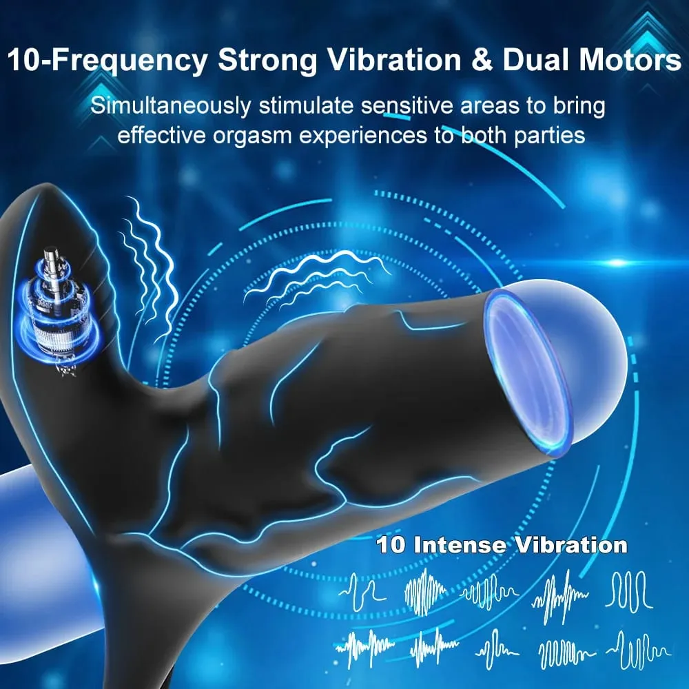 Vibrating Penis Sleeve 10 Modes Cock Ring G Spot Stimulate Vibrator Sex Toys for Men Penis Delay Ejaculation Erection Trainer 18