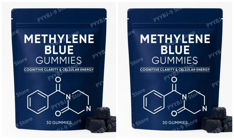 Συμπλήρωμα Methylene Blue Gummies 30/60 τμχ Focus Energy Support Vegan μη ΓΤΟ χωρίς γλουτένη καθημερινά μασήματα διατροφής για ενήλικες — image 7