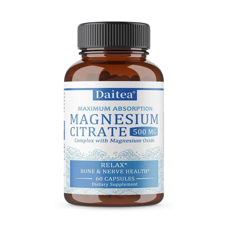 Magnesium Citrate Complex 500 MG for Calm Relaxation & Digestion Health Support - High Absorption Magnesium Supplement