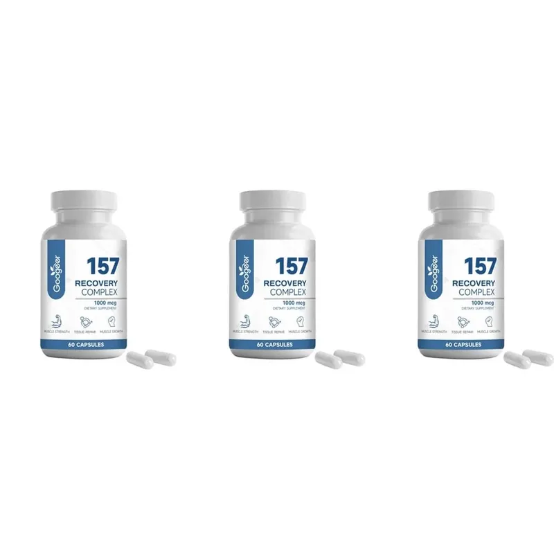 157 Complex Capsules Recovery with L-Valine and L-Glutamine for Recovery Support Muscle Growth Amino Blend 1000 Mcg 60 Capsules
