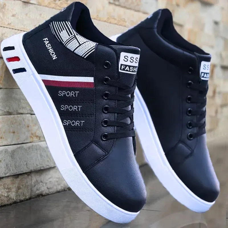 Λευκά Βουλκανιζέ Sneakers Ανδρικά Flat Άνετα Παπούτσια Lace up Zapatillas Hombre Φθινοπωρινή Ανοιξιάτικη Μόδα Αθλητικά Παπούτσια Μεγάλο Μέγεθος 48 — image 3